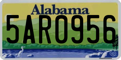 AL license plate 5AR0956
