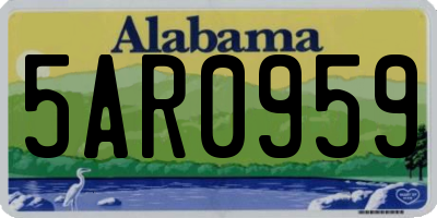 AL license plate 5AR0959