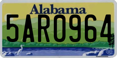 AL license plate 5AR0964