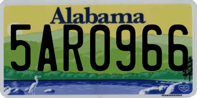 AL license plate 5AR0966