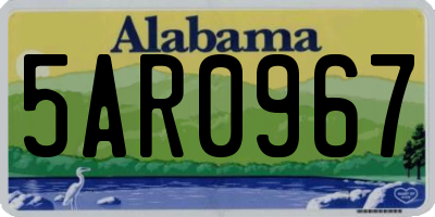 AL license plate 5AR0967
