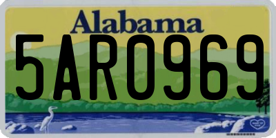 AL license plate 5AR0969