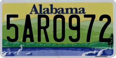 AL license plate 5AR0972
