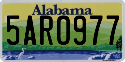 AL license plate 5AR0977