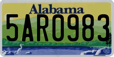 AL license plate 5AR0983