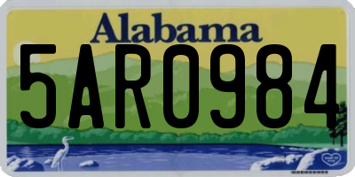 AL license plate 5AR0984