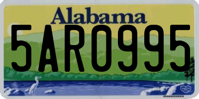 AL license plate 5AR0995