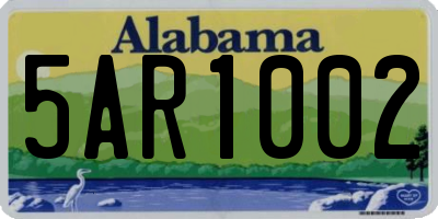 AL license plate 5AR1002