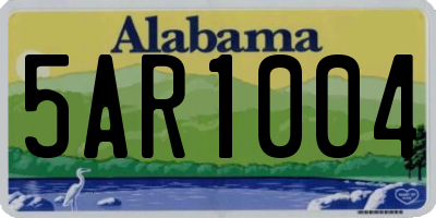 AL license plate 5AR1004