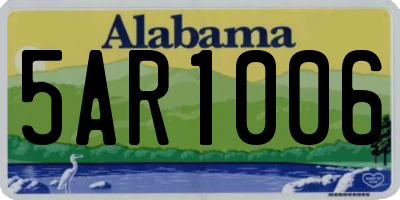 AL license plate 5AR1006