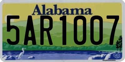 AL license plate 5AR1007