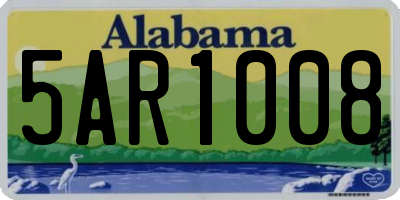 AL license plate 5AR1008