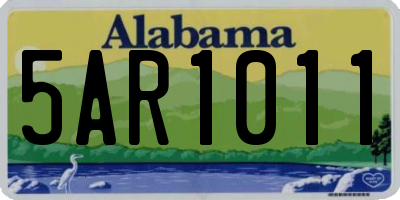 AL license plate 5AR1011