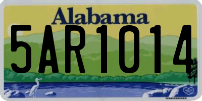 AL license plate 5AR1014