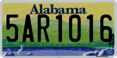 AL license plate 5AR1016