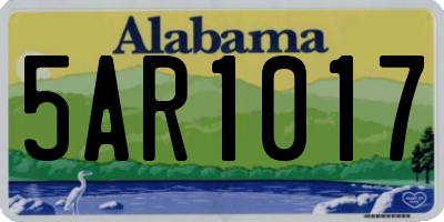 AL license plate 5AR1017