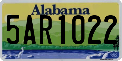 AL license plate 5AR1022