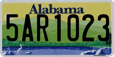 AL license plate 5AR1023
