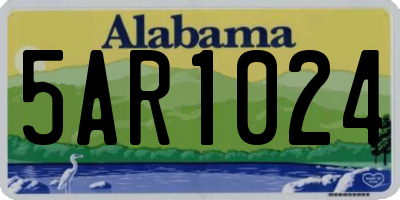 AL license plate 5AR1024