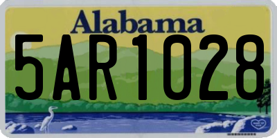 AL license plate 5AR1028