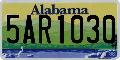 AL license plate 5AR1030