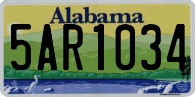 AL license plate 5AR1034