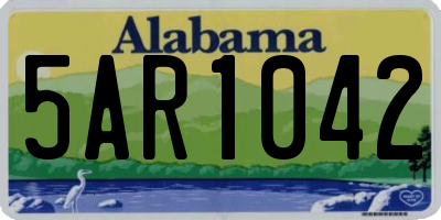 AL license plate 5AR1042