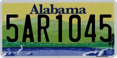 AL license plate 5AR1045