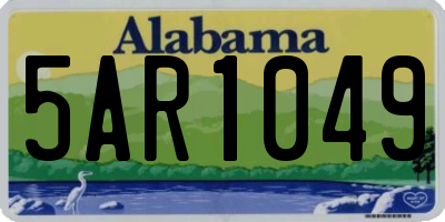 AL license plate 5AR1049