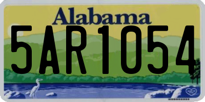 AL license plate 5AR1054