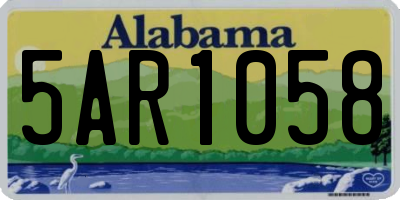 AL license plate 5AR1058