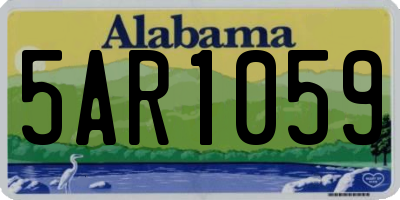 AL license plate 5AR1059