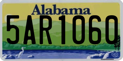 AL license plate 5AR1060