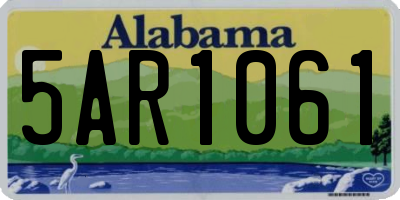 AL license plate 5AR1061
