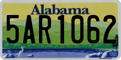 AL license plate 5AR1062