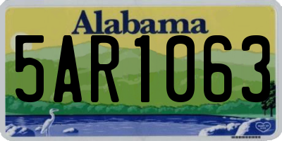 AL license plate 5AR1063