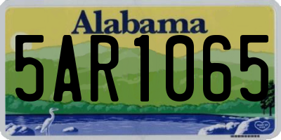 AL license plate 5AR1065