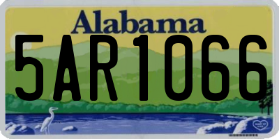 AL license plate 5AR1066