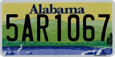 AL license plate 5AR1067
