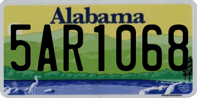 AL license plate 5AR1068