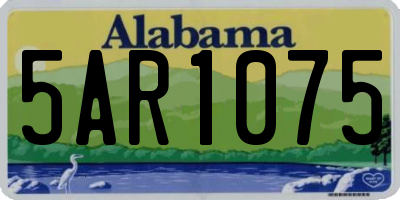 AL license plate 5AR1075
