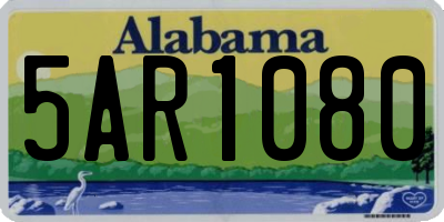 AL license plate 5AR1080