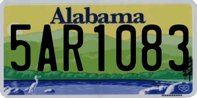 AL license plate 5AR1083