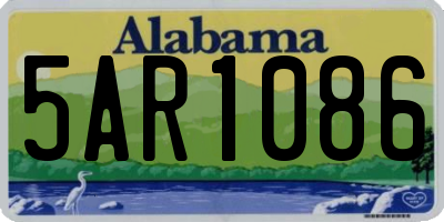 AL license plate 5AR1086