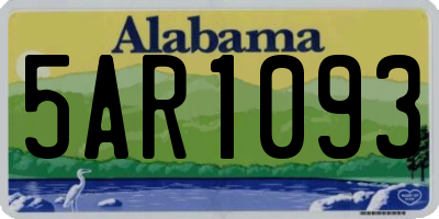 AL license plate 5AR1093