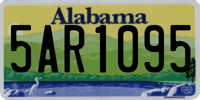 AL license plate 5AR1095