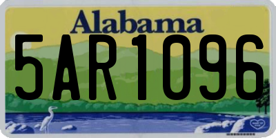 AL license plate 5AR1096