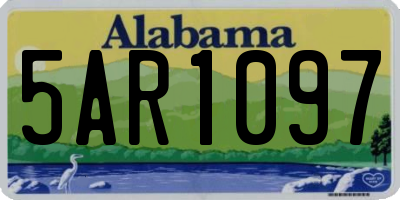AL license plate 5AR1097