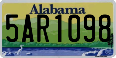 AL license plate 5AR1098