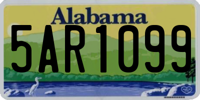 AL license plate 5AR1099